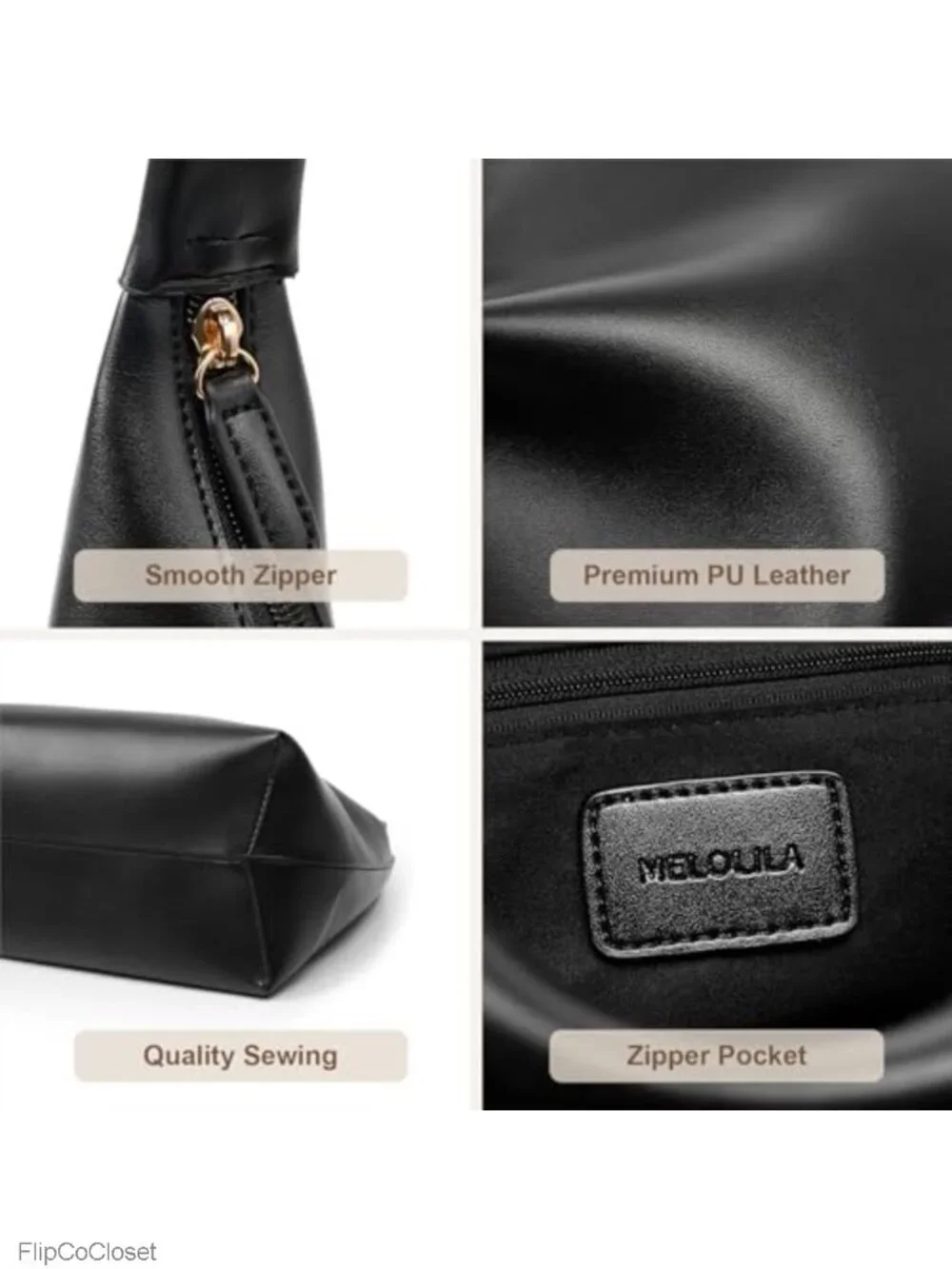 Small Hobo Bag Faux Leather Crescent Purse Y2K Boho Shoulder Bag for Women